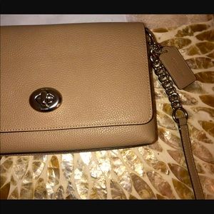NWT Coach Crosstown Crossbody in Taupe/Silver Hardware